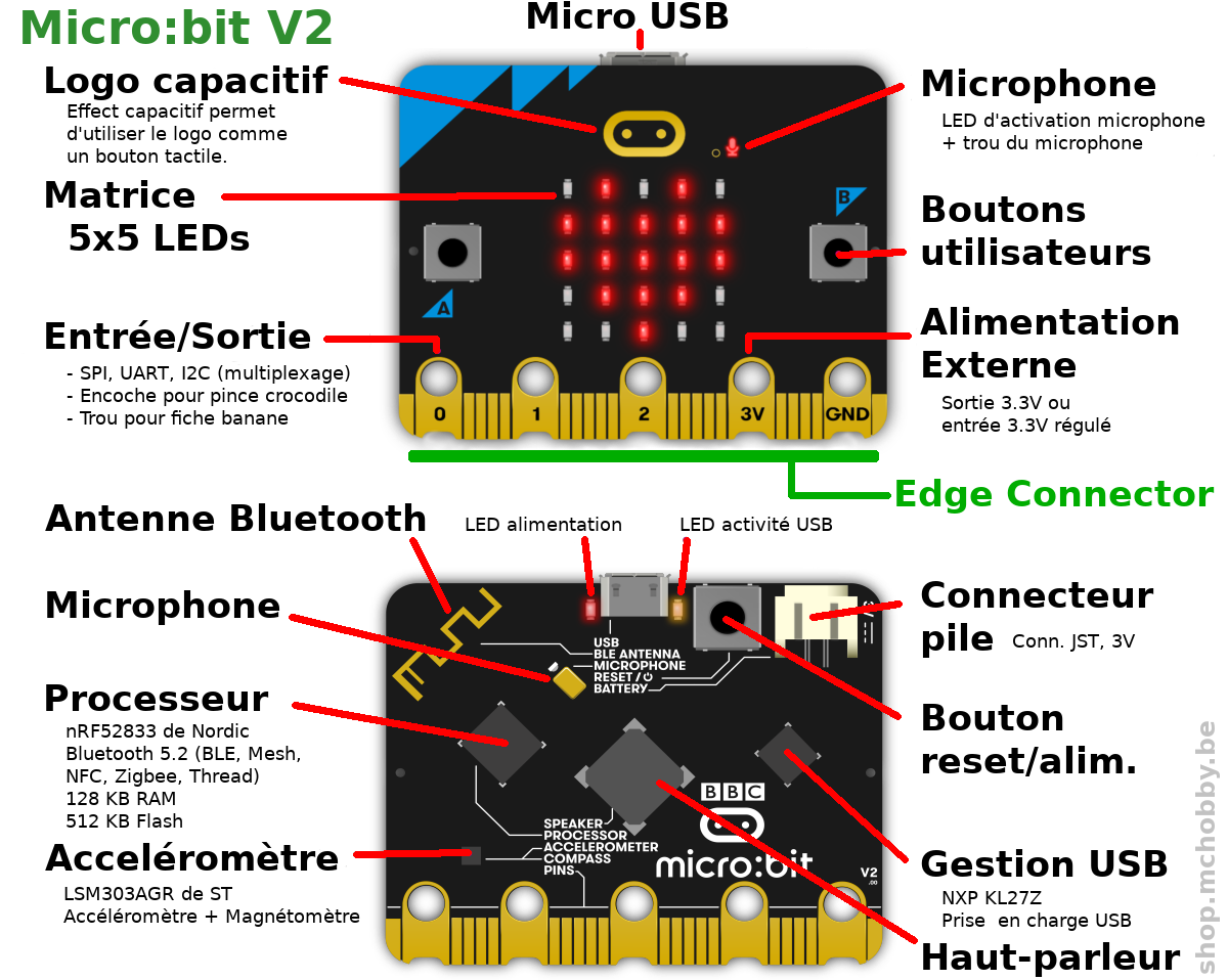 Composants du micro:bit